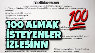 10Sınıf Felsefe 2Dönem 2Yazılı [upl. by Dyane699]