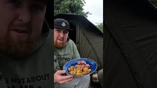 Cooking Massive Steaks Whilst Fishing fishing cooking carpfishing steak camping outdoors [upl. by Aleakcim43]