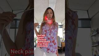 Neck pain and thyroid balancing w the worlds first LED light cervical collar redlighttherapy [upl. by Eelamme338]