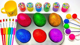 Oddly Satisfying Video  How to Make Lollipops and Colorful Eggs from Gorgeous Rainbow Slime🍬🌈 [upl. by Erik]