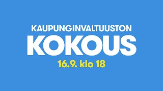 Vantaan kaupunginvaltuuston kokous 1692024 [upl. by Toomin]