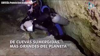 v 72923 hallan en quintana roo la cueva inundada mas grande del mundo [upl. by Etty]