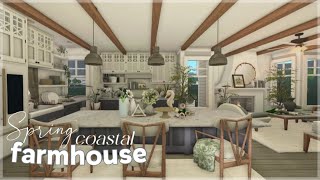 Bloxburg  Coastal TwoStory Spring Family Farmhouse  Roblox  House Build [upl. by Razec]