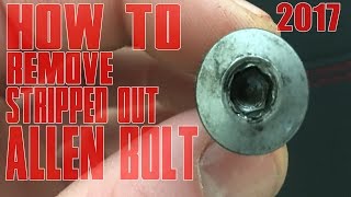 HOW TO Remove STRIPPED OUT Allen Bolt On MOTORCYCLE Hex Head Bolts Quick Easy Bike FIX TUTORIAL [upl. by Rozella]