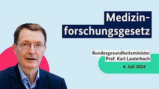 Bundesgesundheitsminister Prof Karl Lauterbach zum Medizinforschungsgesetz im Bundestag [upl. by Nonek]