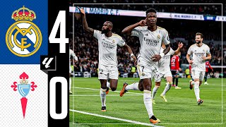 Real Madrid 40 RC Celta  HIGHLIGHTS  LaLiga 202324 [upl. by Annauqal]