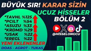 BÜYÜK SIR Ucuz Hisseler  Cazip Hisseler USAK HİSSE  BORSA HİSSE ÖNERİ [upl. by Michal]