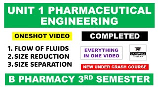 Unit 1 Pharmaceutical Engineering  Complete  Pharmaceutical Engineering 3rd semester  Carewell [upl. by Zhang]