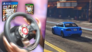 How to use a STEERING WHEEL with GTA 5 on the PS4 and XBOX Numskull Pro Steering Wheel [upl. by Nivets703]