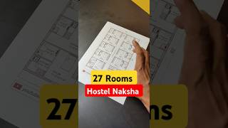 Hostel Plan PG ka Naksha Hostel Naksha 1RK Rental House Plan shorts [upl. by Selegna]