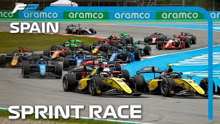 F2 Sprint Race Highlights  2024 Spanish Grand Prix [upl. by Fadiman]