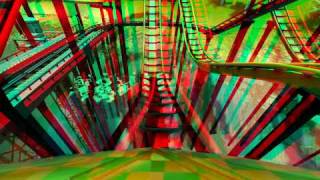 3D  Roller Coaster Tycoon 3  Stereo 3D anaglyph Test Red Cyan Glasses Video 2 [upl. by Etyak]