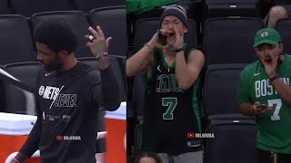 Celtics fans with the boos for Kyrie Irving in his return  Celtics vs Nets Game 3 [upl. by Eiramesor]