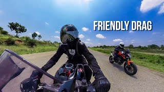 Duke 790 Vs Modified CBR 650R Friendly Drag [upl. by Lrae]