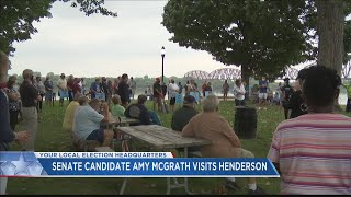 US Senate candidate Amy McGrath visits Henderson [upl. by Lenaj]