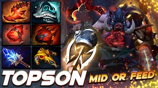 TOPSON PUDGE  Mid Or Feed  Dota 2 Pro Gameplay Watch amp Learn [upl. by Esiahc]