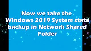 How to take windows 2019 server dc system state backup [upl. by Betthezel]