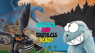 Godzilla and Toothless React to Red Death amp Bewilderbeast vs Godzilla  EPIC BATTLE [upl. by Cornwall]