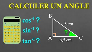 3e Calculer la mesure dun angle avec les formules de trigonométrie [upl. by Elleinet995]