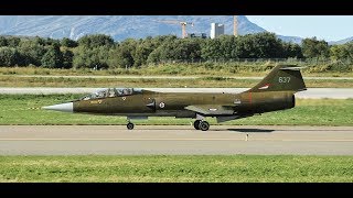 Norwegian CF 104D Starfighter Landing at Leeuwarden AB 11062018 [upl. by Llezniuq]