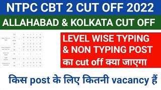 RRB NTPC CBT 2 KOLKATA amp ALLAHABAD ZONE LEVEL WISE EXPECTED CUT OFF  NTPC CBT 2 CUT OFF 2022 [upl. by Yllen]