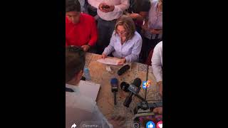 FISCALIA ANTICORRUPCIÓN NOTIFICÓ A LUCY MEZA DURANTE CONFERENCIA DE PRENSA [upl. by Arreic37]