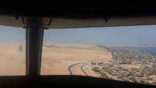 Cockpit view  landing to Hurghada airport [upl. by Acie383]