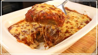 PARMEGIANA DE CARNE MOÍDA AO FORNO  Almoço Rápido e Fácil [upl. by Akineg]