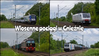 Wiosenne pociagi w Gnieźnie [upl. by Ecinrahs]