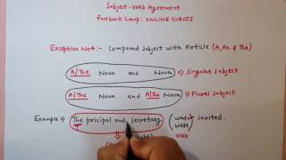 Subject verb agreement Part 2 SSC CGL BANK PO  CDS  MBA ETC [upl. by Kellda]