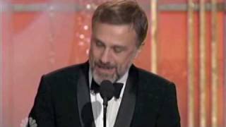 Christoph Waltz Golden Globe acceptance speech [upl. by Kask]