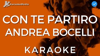 Andrea Bocelli  Con te partiro Karaoke Instrumental y Letra [upl. by Latham]