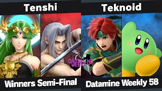 Datamine Weekly 58  Tenshi Sephiroth Palutena vs Teknoid Roy Kirby  Winners SemiFinals [upl. by Sibbie]