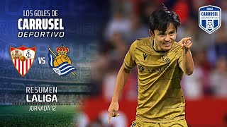 La Real deja al Sevilla muy necesitado de victorias  Resumen del Sevilla FC 02 Real Sociedad [upl. by Nimsay]