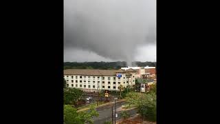 Funnel shaped cloud moves through Fort Walton Beach [upl. by Moonier523]