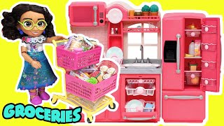 Disney Encanto Mirabel Doll Grocery Shopping  Breakfast Routine [upl. by Nnaycart]