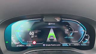 BMW G30 545E  instant electricity consumption at 60 kmh [upl. by Norraj]