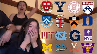 COLLEGE DECISION REACTIONS 2022 22 SCHOOLS Ivies MIT UCs more [upl. by Ayatan971]