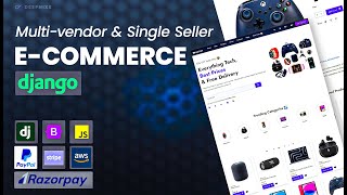 Ecommerce Website using Django  Multivendor Single Seller Dashboard Source Code [upl. by Enneire]