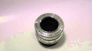 Som Berthiot Paris Cinor D f28 15mm C Mount Lens 00199 [upl. by Alledi]