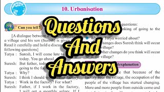 Class 9th  Geography  Chapter 10  Urbanisation  Questions and Answers [upl. by Ahsinauq]