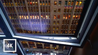 Open Window New York City Soundscape at Night Midtown Manhattan City Sounds 4k [upl. by Oirramaj828]