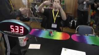 Rubiks cube world record fail 533 DNF [upl. by Nyltiac12]