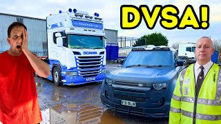 BROKEN DOWN IN SCOTLAND  PT2  DVSA SITE VISITS  truckertim [upl. by Abie]