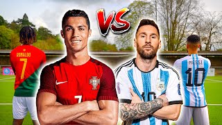 MESSI VS RONALDO  EPIC FOOTBALL CHALLENGES [upl. by Yatnwahs]