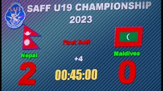 Nepal Vs Maldives Football  SAFF U19 Championship 2023 Game Highlights Nepal Won 20 [upl. by Sudbury]