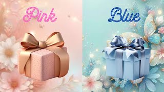 choose your Gift  2 gift box challenge  pink vs blue 💗💙 presentquiz [upl. by Reiners786]