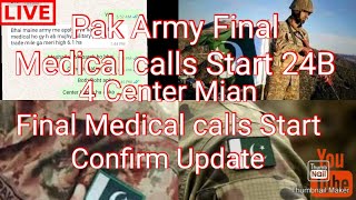 Pak Army Final Medical calls Start 24BPak Army merit list 24BPak army final medical call start [upl. by Corly]