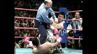 Marco Antonio Barrera vs Prince Naseem Hamed in 2 minute  Hardest punches with commentary 2001 [upl. by Idissac]