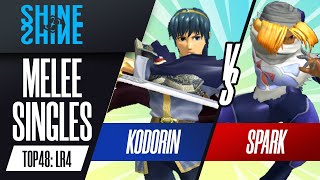 KoDoRiN vs Spark  Melee Singles Top 48 LR4  Shine 2022  Marth vs Sheik [upl. by Luap516]